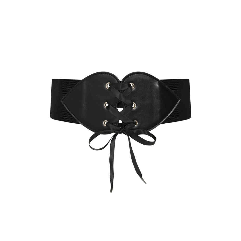 Banned - Sweatheart Elastic Taille riem - Zwart